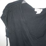 OP  15/17 Black Shoulder String T-Shirt Top Photo 1