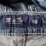 Miss Me SZ 26 Mid-Rise Boot Jeans Distressed Whiskered Stretch Zip-Fly Pockets Photo 9