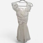 Selfie Leslie  Whimsy Ruffle Shoulder Dress – White Soft-Girl Bridalcore Mini XS Photo 6