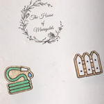 Plant Garden Water Hose Fence Spring Wooden Hand Painted Boho Earrings Photo 1