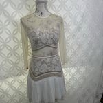 Three Floor Seascape Lace Pleated Skirt Exposed Back Mini Dress Size 2 NWT $485 Photo 8