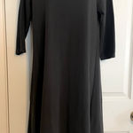 Eileen Fisher ‎ Black Organic Cotton T-Shirt Dress Photo 0