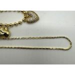 Lot Mixed Heart Charm Necklaces Bracelets Gold Silver Tone Costume Jewelry Photo 1