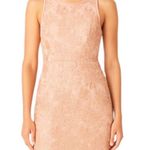 NWT Katherine Kelly Lace Dress Sheath Mesh Overlay Sequin in Peach Pink Size 2 Photo 0