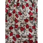 Hinge  Dress Womens Size Small Midi Cherry Red Floral‎ Feminine Peasant Romantic Photo 5