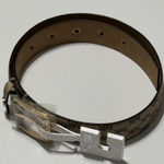 Michael Kors Signature MK Pattern Belt Size S 556023 Woman's Gold Buckle Photo 1