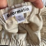 Reformation  Olina Striped Linen Straight Leg Pants Photo 5