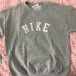 Gildan Gray “nike” Crew Neck Sweatshirt Photo 0