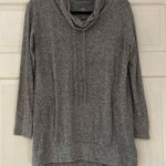 Aerie  Just Add Leggings‎ Sweater Heathered Gray Size Medium Cowl Neck Drawstring Photo 0