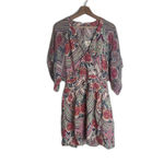 Maeve Anthropologie siya kimono dress Abstract Boho V Neck size 2 flowy Photo 2