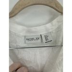 Rachel Zoe Top Women Small White Linen Blend Beach Coastal Swim Cover Tassel Photo 2