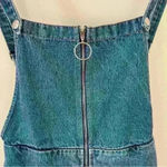 BDG Urban Outfitters Sz 2 Blue Denim Jumper Dress Y2K Silver Zip Ring Photo 1