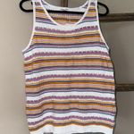 Tribal Jeans Knit Crocheted Tank Pink Photo 2