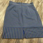 Tracy Reese ANTHROPOLOGIE Plenty by  blue gray stripe skirt size 12 Photo 2