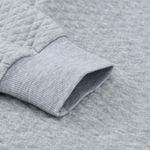 Grey Quilted Sweatshirt Green Plaid Elbow Patches Size XL Gray Photo 4