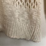 Cozy Knit Cream Color Long Sleeve Open Front Cardigan Sweater White Size M Photo 6