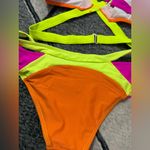 Neon Orange and Pink Bikini Set Size M Size M Photo 5