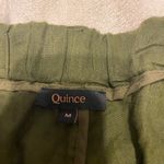 Quince  Olive Green European Linen Women's Pants Medium Photo 8