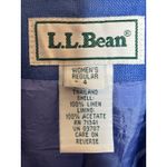 VINTAGE L L Bean Size 4 Light Blue 3 Button LINEN Blazer with Pockets Photo 3