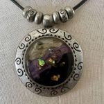 Kenneth Cole Silver tone pendant necklace on cord Photo 1