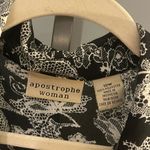 Apostrophe  Woman black white floral lace print blouse top shirt 18W Photo 1