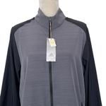 Adidas Full Zip Wind Jacket Women’s Size XL Heather Gray Black Windbreak Light Photo 3