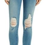 frame denim Distressed Le Skinny De Jeanne Crop Jeans In Stanwell Wash Size 25 Photo 0