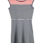 Draper James Dress Blue White Striped Sleeveless Stretchy Fit & Flare Size M Photo 0