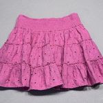 American Eagle  Outfitters Pink Smocked Skater Mini Skirt Photo 0
