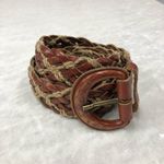 Lands' End  belt brown tan leather rope braided womens size 34 Photo 0