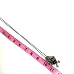 Skull and Crossbones red ball pewter pendant necklace Silver Photo 7