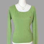Aeropostale Green Cable Knit Sweater Y2K Long Sleeve Photo 0