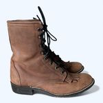 Laredo Vintage Lace Up Kiltie Roper Boots Brown USA Made Women's size 7 Western Photo 7