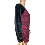 Sundance Enchantress New Velvet Long sleeve boho Top sz S embroidered black red Photo 2