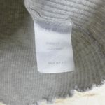 Brandy Melville  Ribbed Crop Top Womens One Size Gray Lettuce Hem Short Sleeve Photo 8