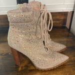 Steve Madden Illisa Rhinestone Lace Up Booties Size 7.5 Photo 0