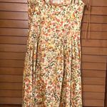 John Galliano NWT $850 Vintage Yellow Floral Tasseled Dress 38 Photo 3
