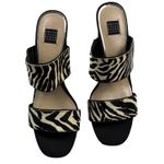 White House | Black Market  Cecilia Slide Sandal Heel Black & Tan Animal Size 9.5 M Photo 3