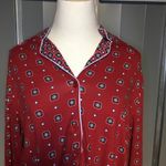 Vera Wang  // SIMPLY VERA Red Button Up Sleep Shirt XL Photo 1