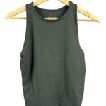 Everlane  Perform Dark Green Cropped Tank Top Small Athletic Stretch New Photo 0