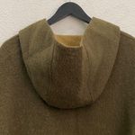 ALPACA INTERNATIONAL Olive Green Baby Alpaca/Wool Blend Hooded Poncho Sweater M Size M Photo 6