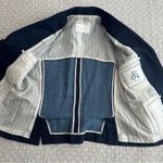 Brooks Brothers Black Fleece  Linen Navy Gold Button Womens Blazer Size BB2 Photo 9