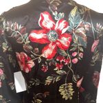 Adrienne Vittadini ‎ Black Floral Maxi Dress Long Sleeve Vintage Style Photo 3