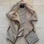Love Tree  Sherpa Oversized Vest Sz L Brown/Tan Photo 0