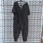 Torrid Black Gold Glitter Surplice Jumpsuit NWT Size 1 Photo 2