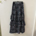 Outerknown  Blue Pink Orange Tiered Maxi Skirt Side Zip Size Small / 26 Waist Photo 2