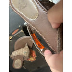 Harley Davidson  Womens Flip Flo Sandals Leather Brown Woven Biker Boho Size 5.5 Photo 4