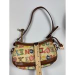 Dooney & Bourke Coated Rainbow Doodle Graffiti Handbag Purse Photo 2