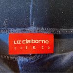 Liz Claiborne  80’s Liz & Co Royal Blue Velvet High Waisted Stirrup Legging Pants Photo 4