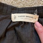 Lucky Brand Gray Floral Embroidered Cap Sleeve Peasant Top Photo 2